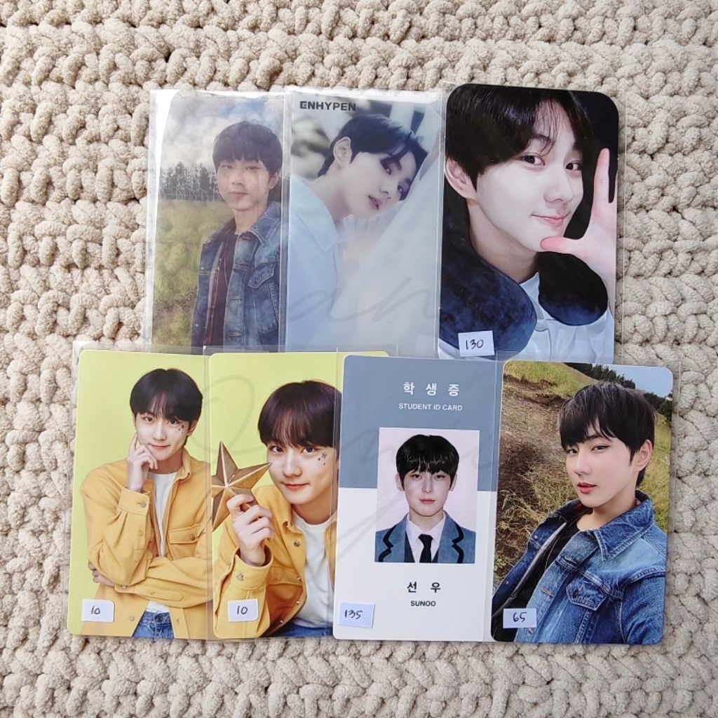 [READY] Photocard Official Enhypen Jungwon Sunoo Id card Ld common np