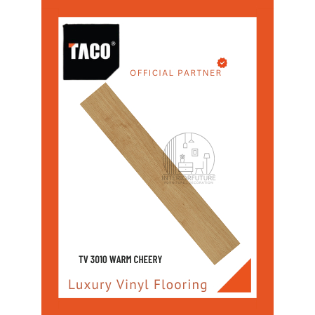 TACO lantai Vinyl 3mm Perform300 Vinyl Taco TV3010 Warm Cherry