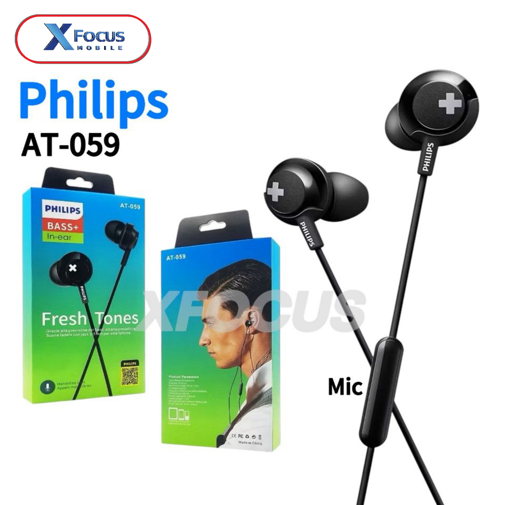 Hf AT059 / Headset Philips AT-059 Fresh Tones BASS+ In-Ear