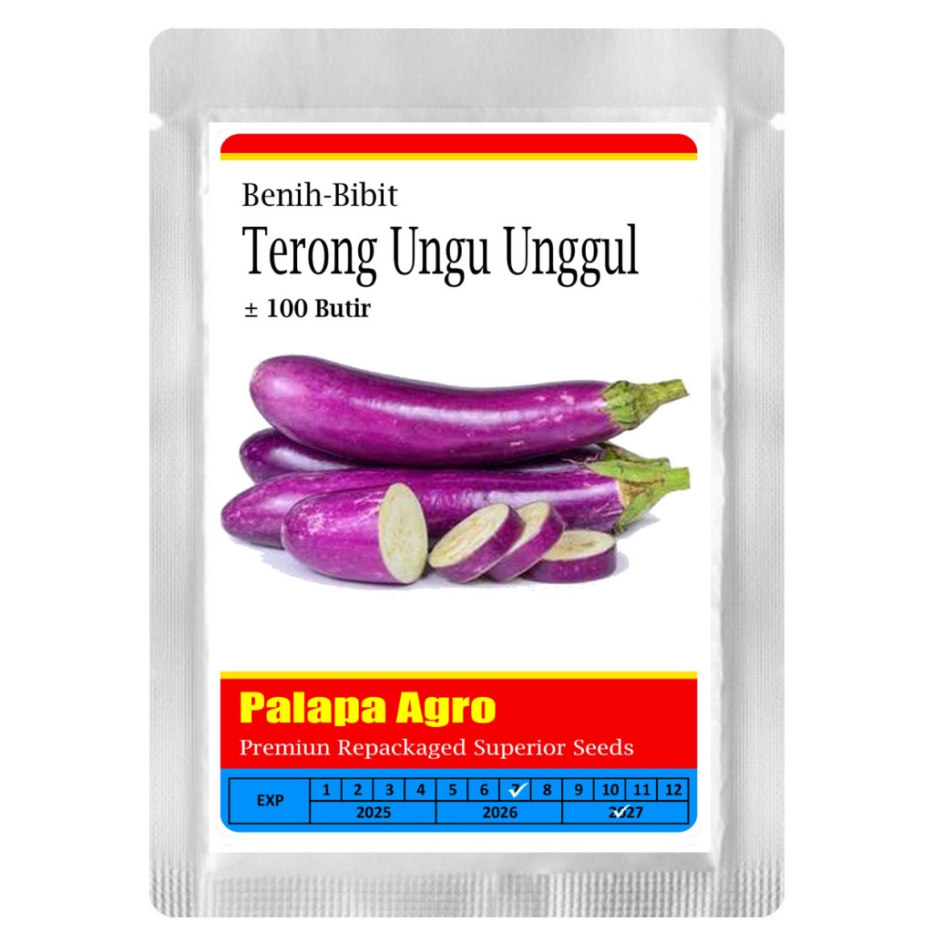 Bibit Benih Terong Unggul - Terong Ungu Unggulan - Terong Hijau Panjang - Terong Lalap Hijau - Teron