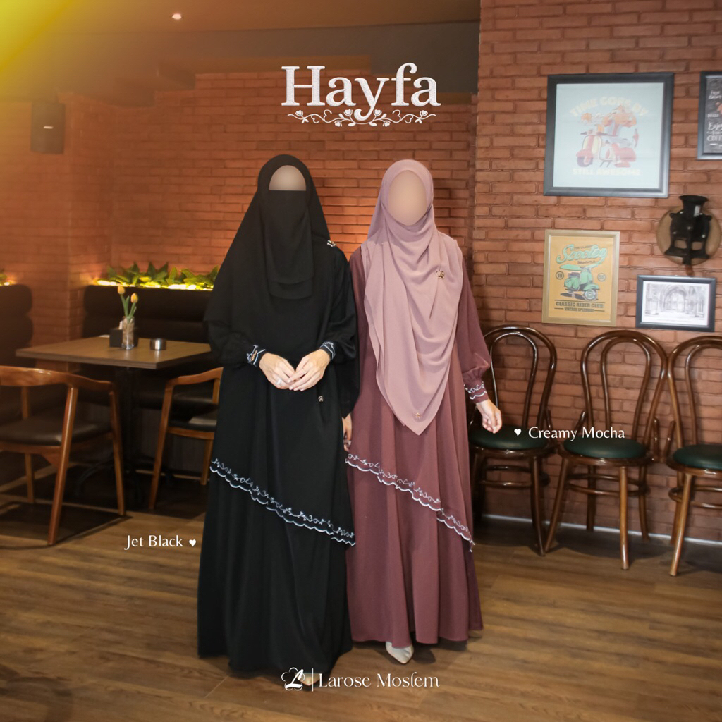 Larose moslem - gamis bordir outfut daily mewah elegan