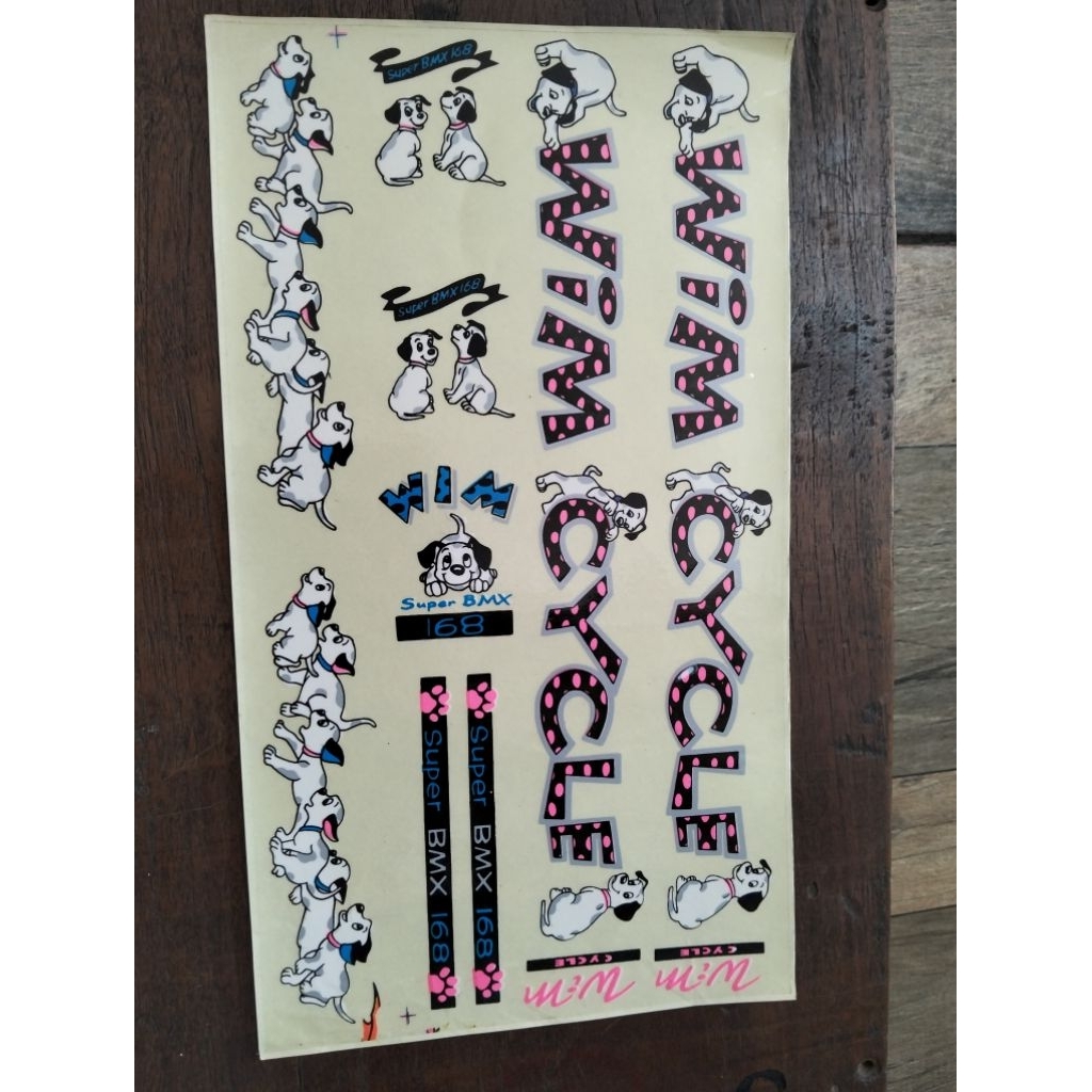 stiker sepeda wimcycle gambar anjing