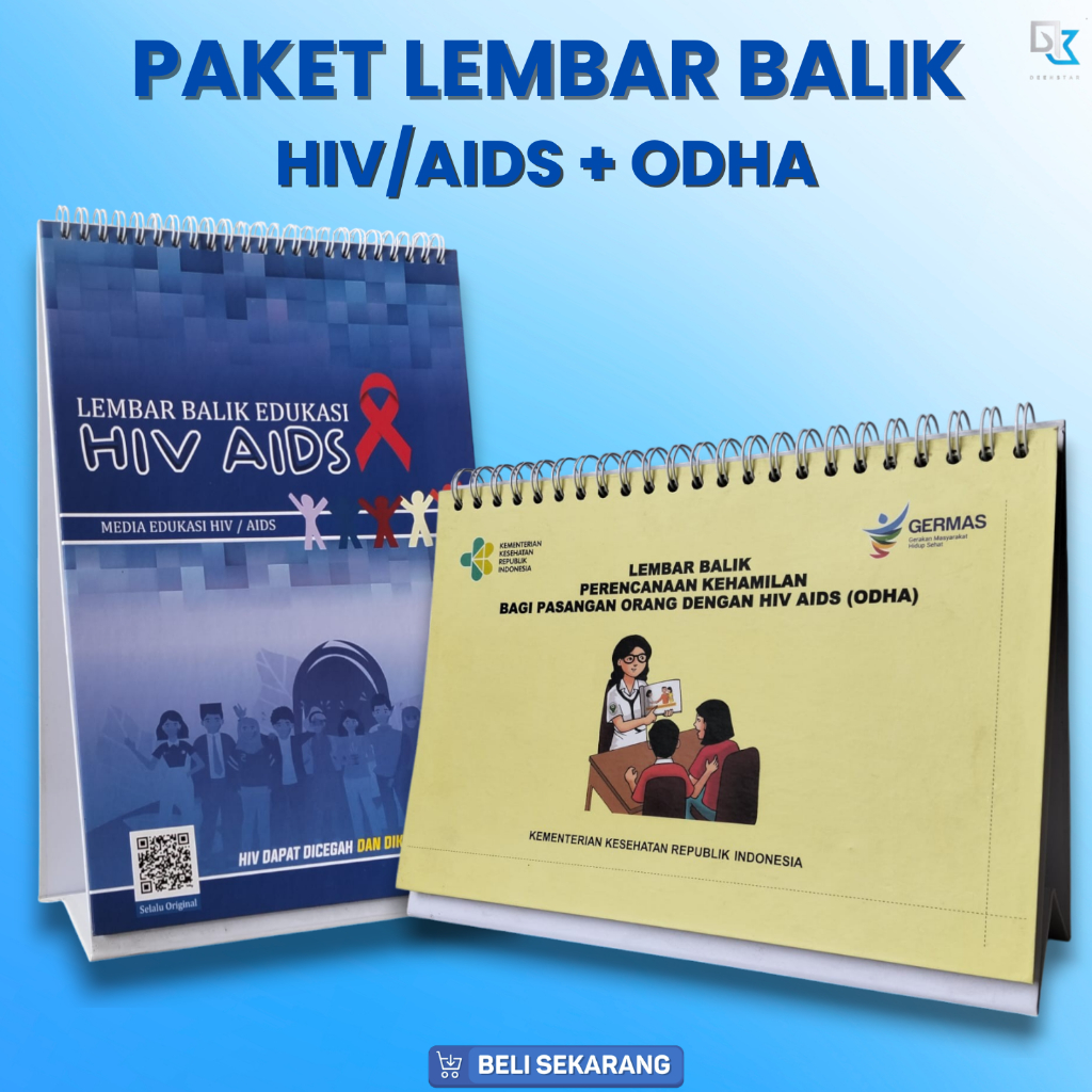 Lembar Balik  HIV/AIDS dan ODHA | Media Penyuluhan Kesehatan