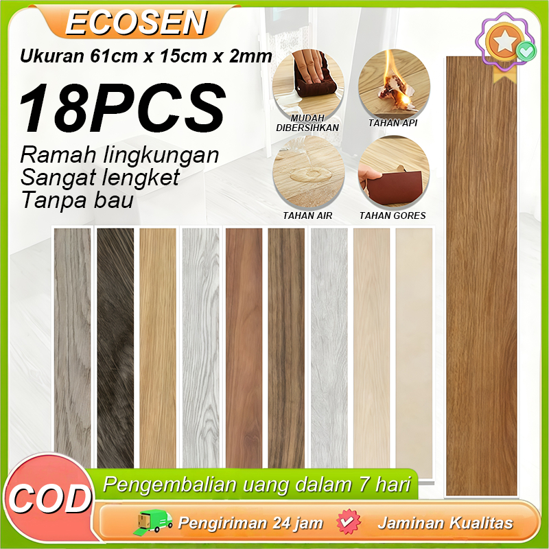 Stiker Lantai Vinyl LVT Baru / Stiker Lantai Vinyl Dimensi: 1223mm × 187mm Ketebalan: 3mm