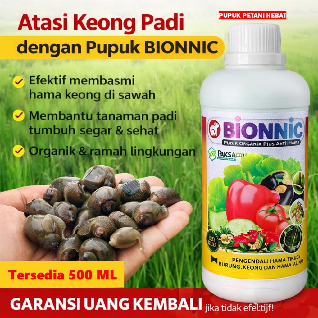 Pupuk Bionnic Anti Keong Mas Padi | Obat Pembasmi Keong Sawah Cepat Tuntas | Nutrisi Tanaman Padi Ti