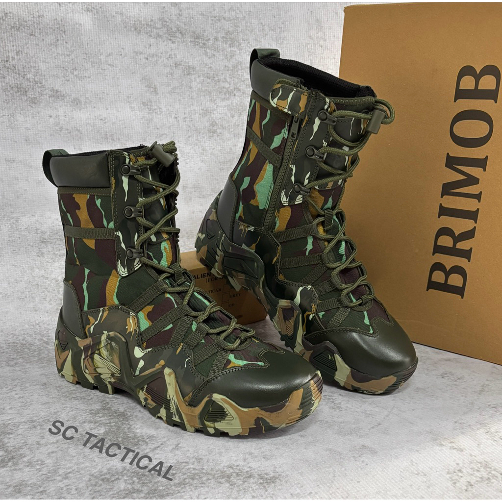 Sepatu PDL Jatah Full LORENG BRIMOB 2025/Sepatu PDL TACTICAL LORENG BRIMOB Terbaru