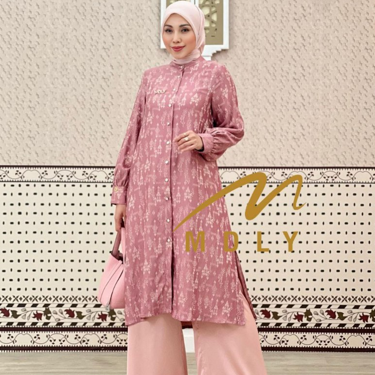 MDLY Afra Set Vol.2 setelan wanita One Set Celana Tunik Motif Floral Printing Elegan Premium