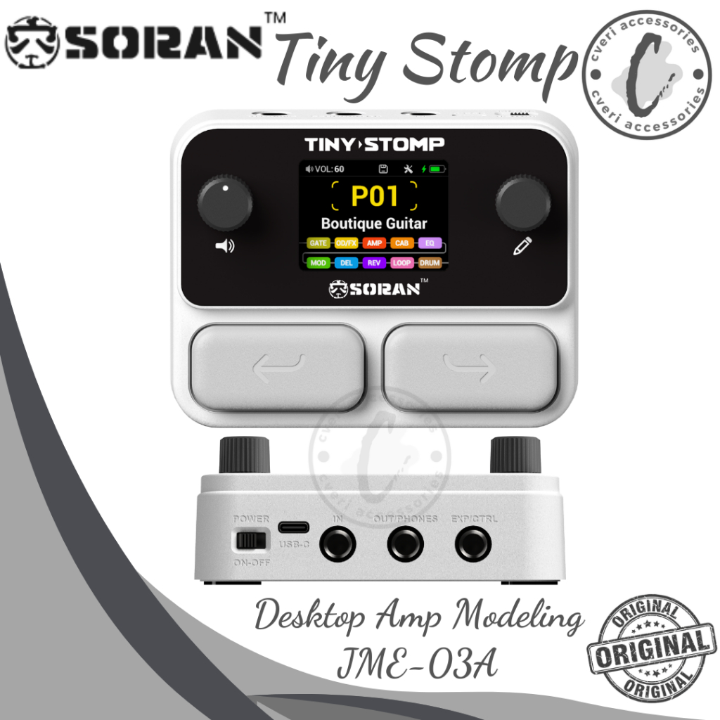 Soran Audio Tiny Stomp Desktop Amp Modeling Tiny Stomp Multi-effects Processor Efek Gitar