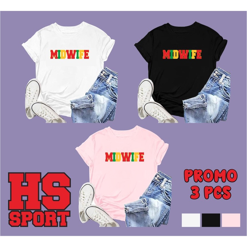 BAJU KAOS BIDAN - BAJU BIDAN - KAOS BIDAN MIDWIFE - TSHIRT MIDWIFE BIDAN