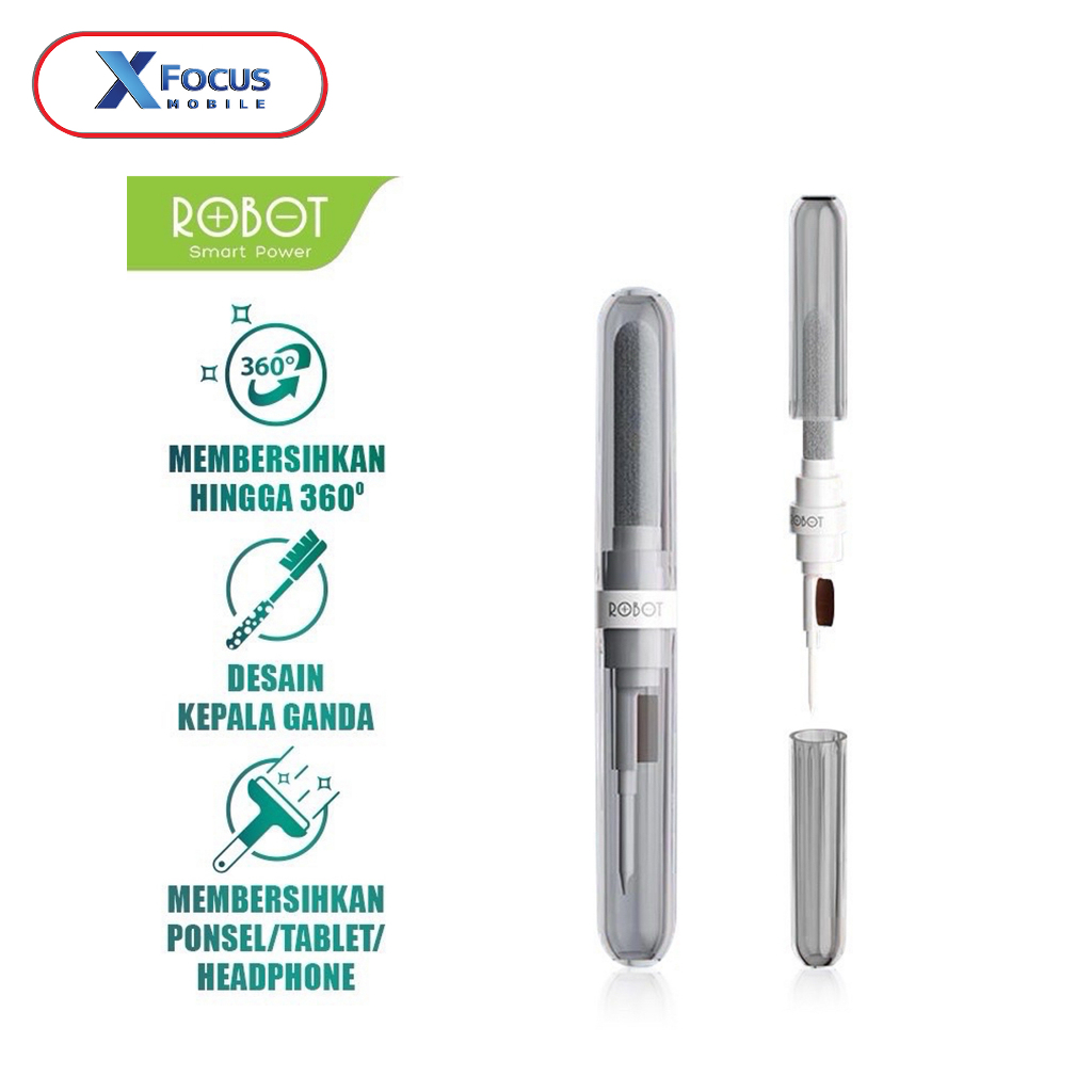 ROBOT RMC10 Pembersih Airpods Buds TWS Earphone Cleaning Pen Cleaner Multifunctional - Garansi Resmi