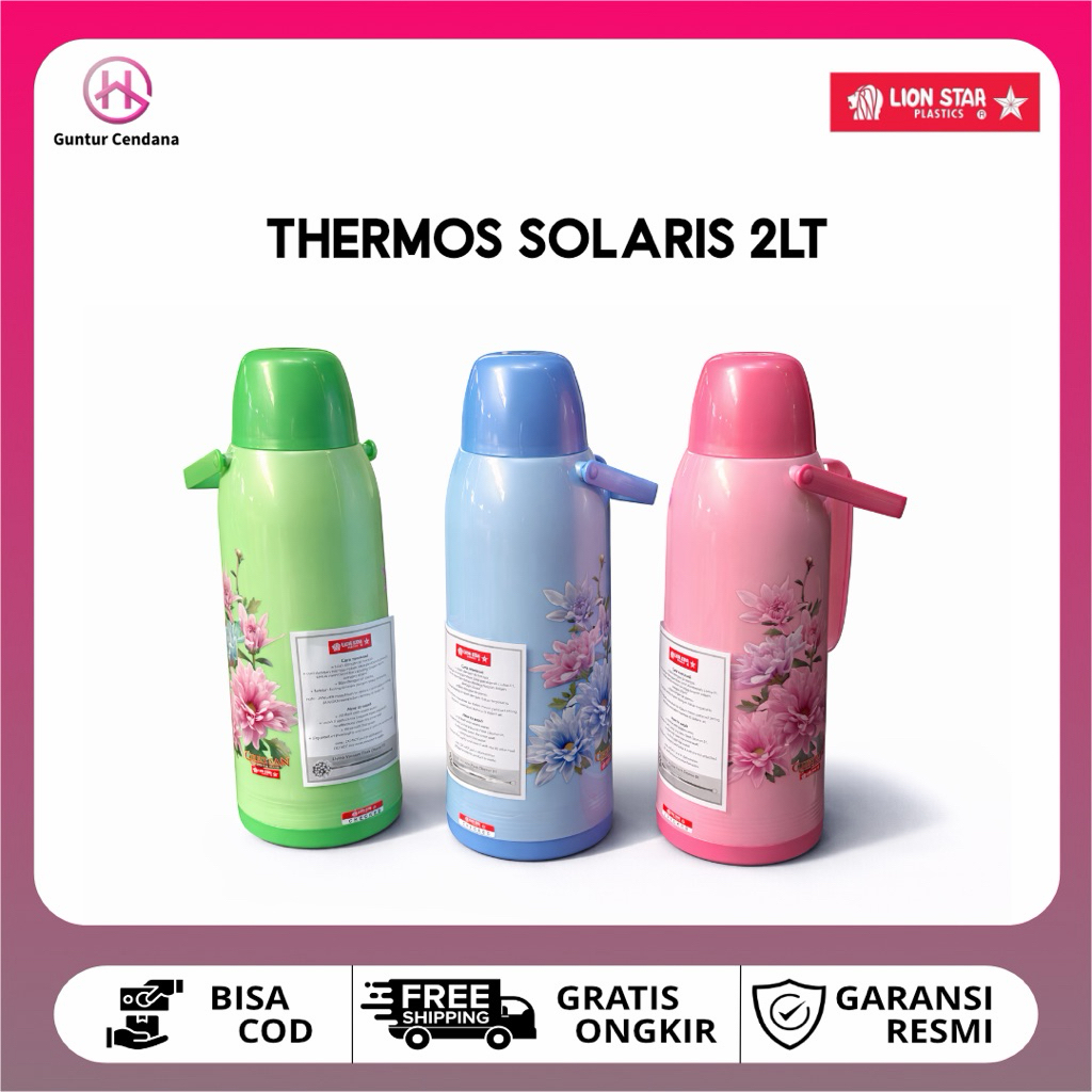 Termos Air Panas Lion Star Solaris 2 Liter - Tahan Panas, Food Grade, Kapasitas Besar