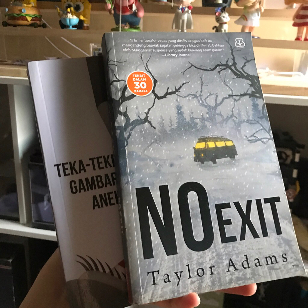 no exit taylor adams & uketsu teka teki gambar aneh novel buku preloved