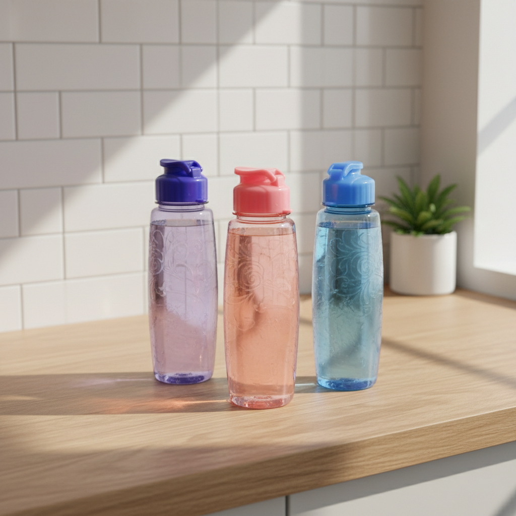 Botol Minum Bunga Aesthetic 1000ml BPA Free Botol Air Minum Korea Style Anak Dewasa