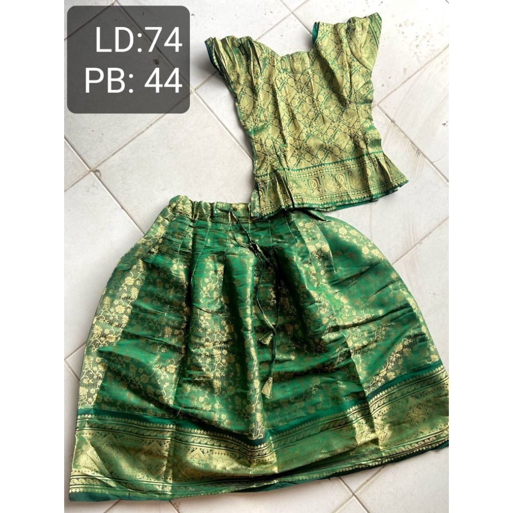 Lengga anak hijau motif