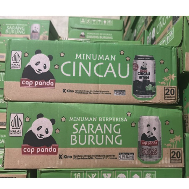 Cincau Sarang Burung Walet Cap Panda kaleng/ Cincau Hijau 1 dus