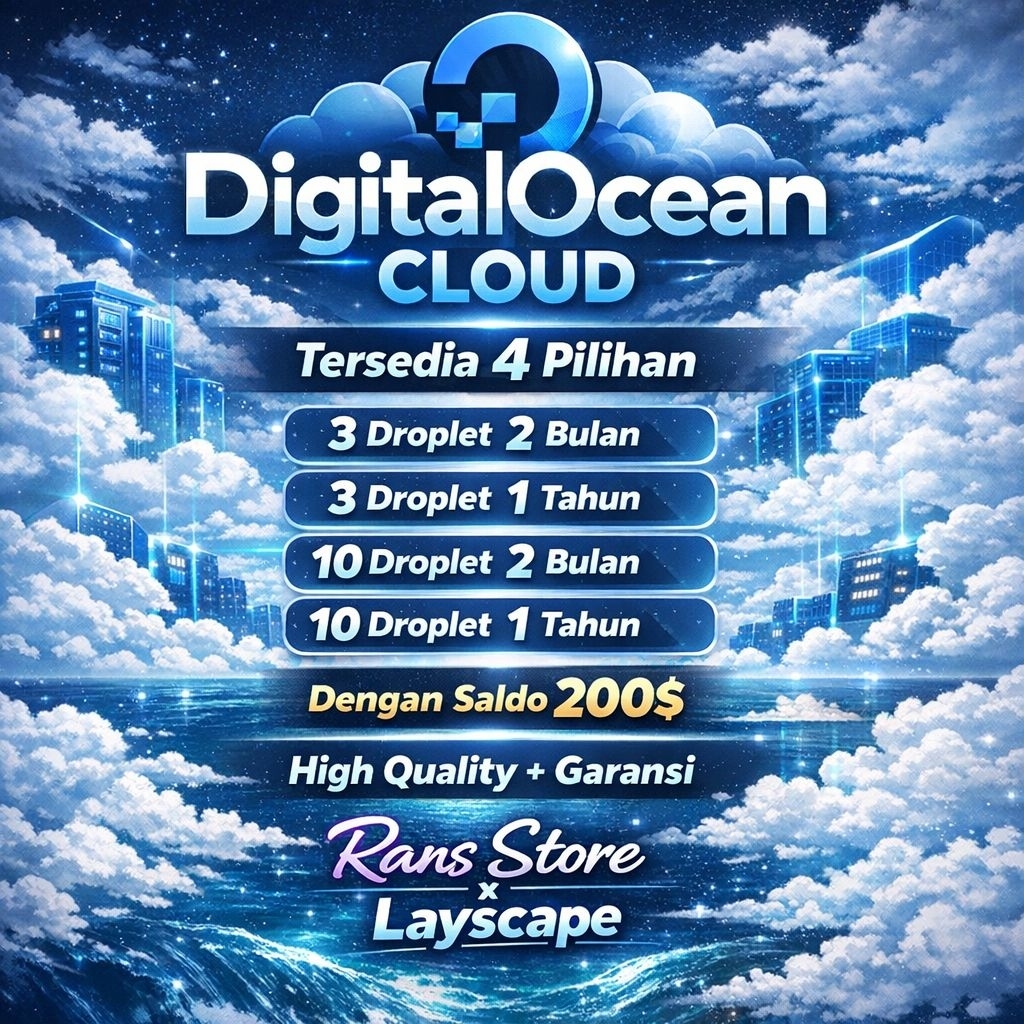 AKUN DIGITAL OCEAN 200$