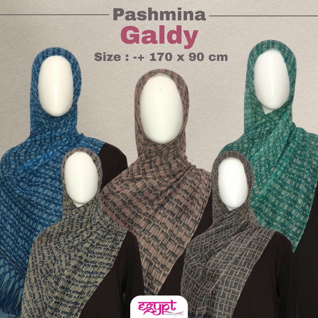 Egypt Muslim Scraft - Pashmina Galdy - Pashmina Motif - Pashmina Viscose - Hijab Daily