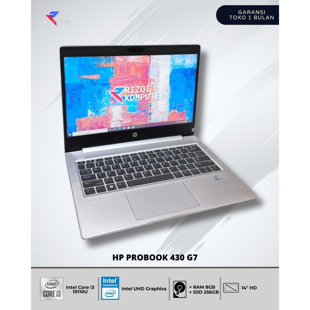 HP ProBook 430 G7  Intel Core i3-10110U Ram 8GB SSD 256GB all