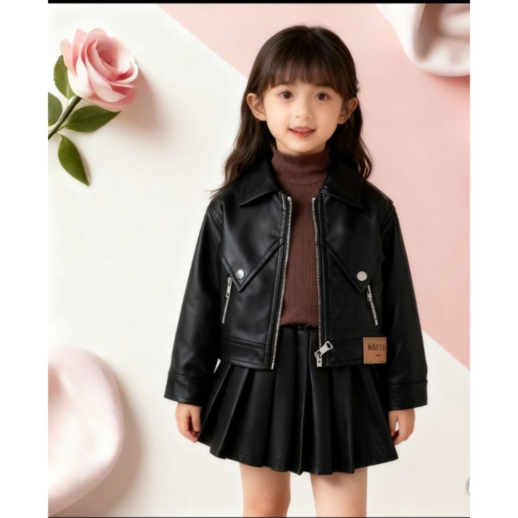 one set anak cewek jaket dan rok anak cewe lucu paket Fashion SHOW