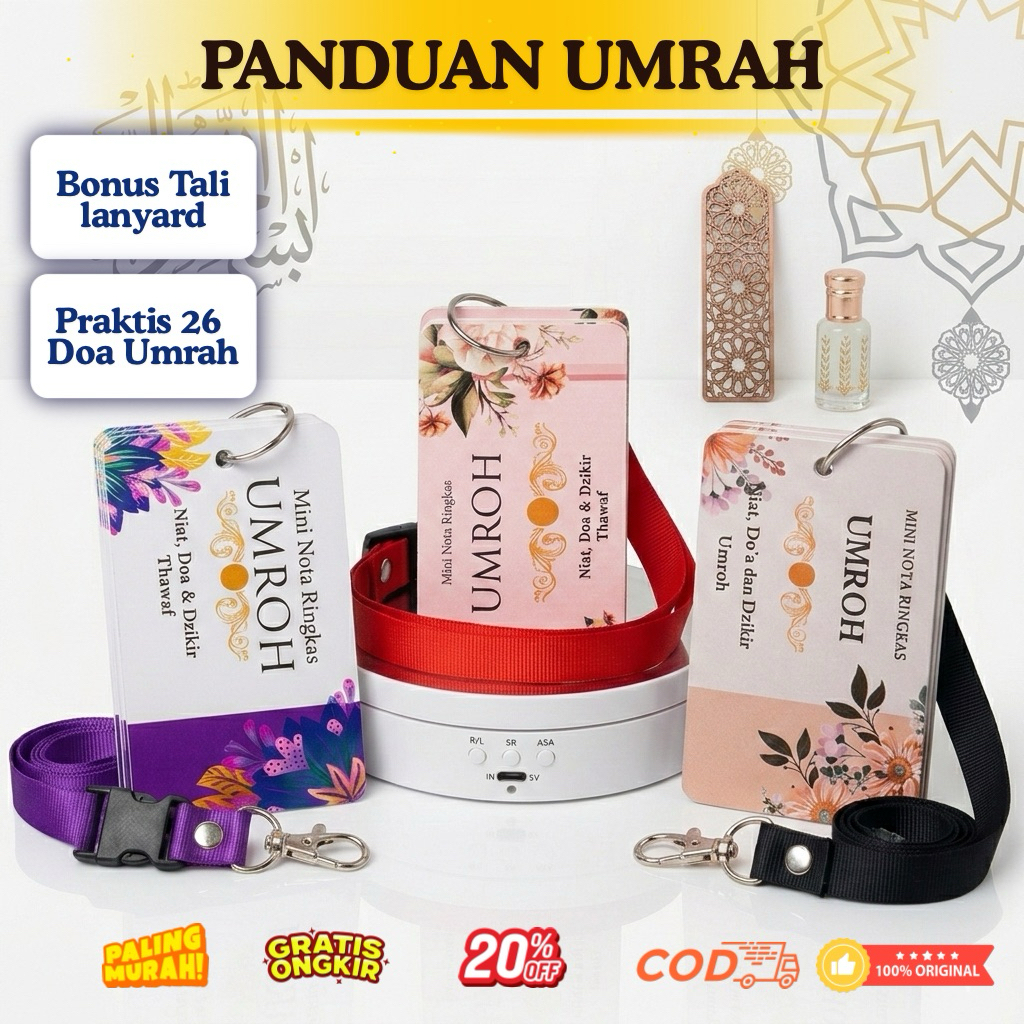 Panduan Umrah | Mini Nota Umrah Ringkas Lanyard | Bacaan Doa Umrah | Panduan Umrah