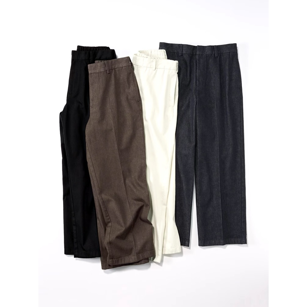 GU Uniq Twill Wide Straight fit pants New