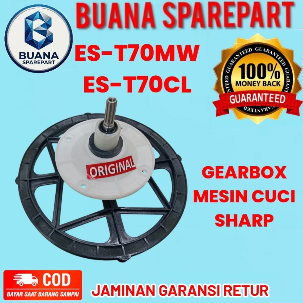 GEARBOX mesin cuci SHARP ES-T70MW girbox mesin cuci sharp ES T70CL mesin cuci 2 tabung