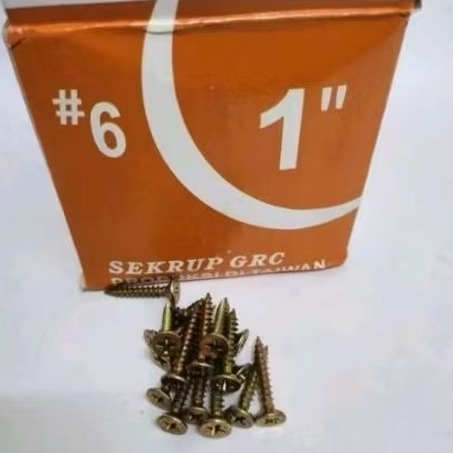 Sekrup Grc Kuning ZOLO 6X1 / Paku Grc Board / Skrup Carlsi Board Screw