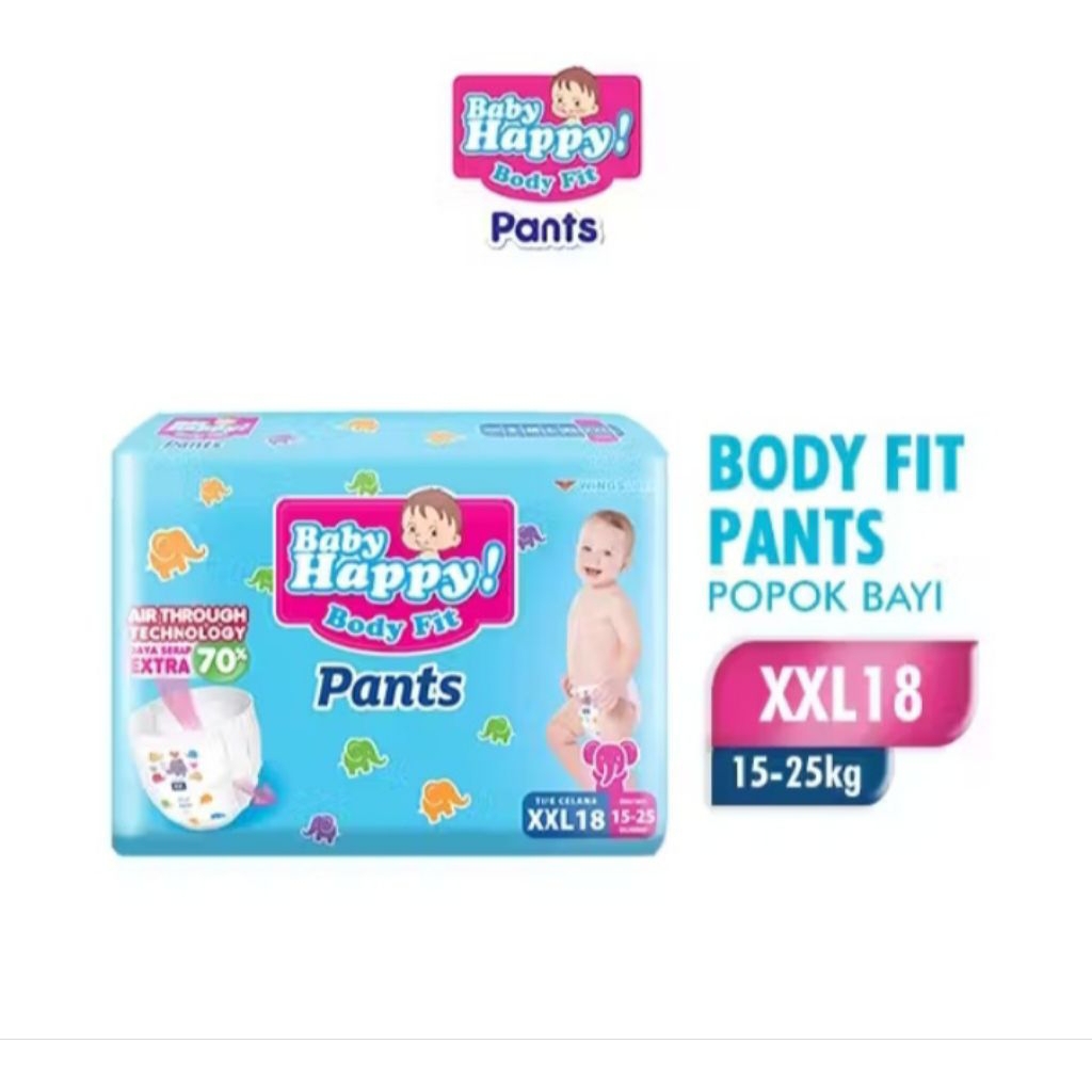 popok baby happy xxl18 pampers