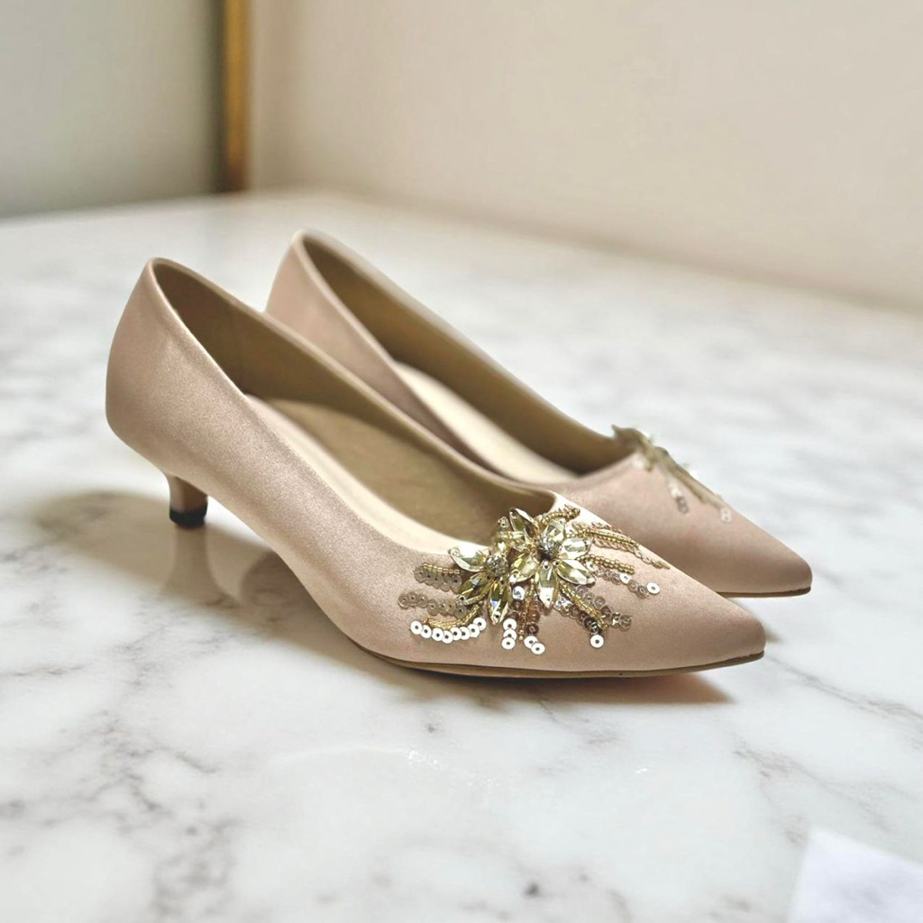 SEPATU PERNIKAHAN - CAVA PRIVE WEDDING SHOES HEELS Sz. 35