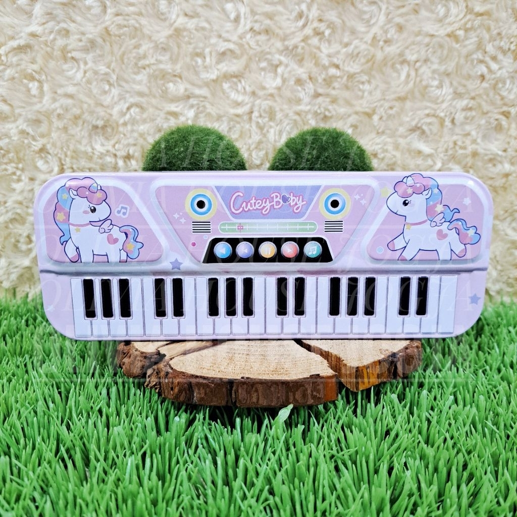 Pencil Case Unicorn Piano Pink Kaleng ZL106 Tempat Pensil Unicorn Cute Baby Kotak Pensil Kaleng Unic