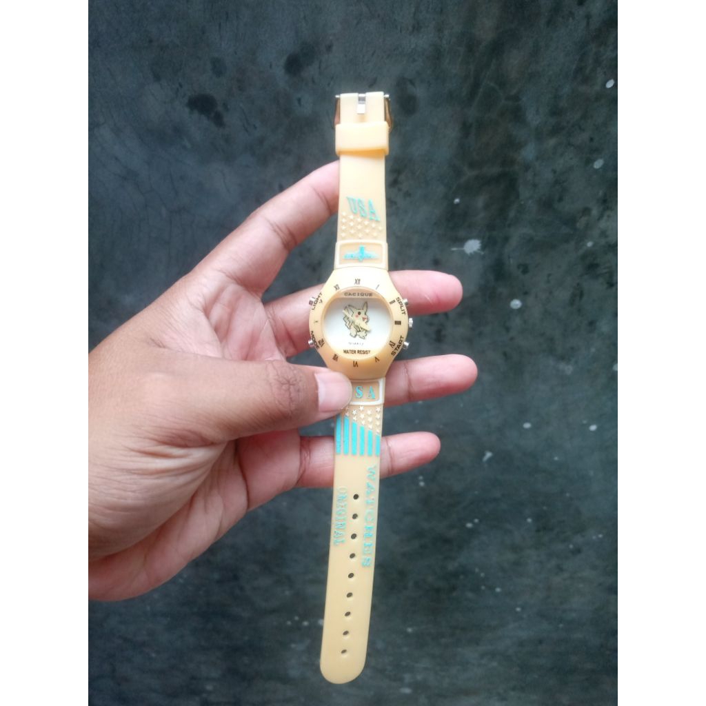 JAM TANGAN JADUL CICAQUE PIKACU NORMAL