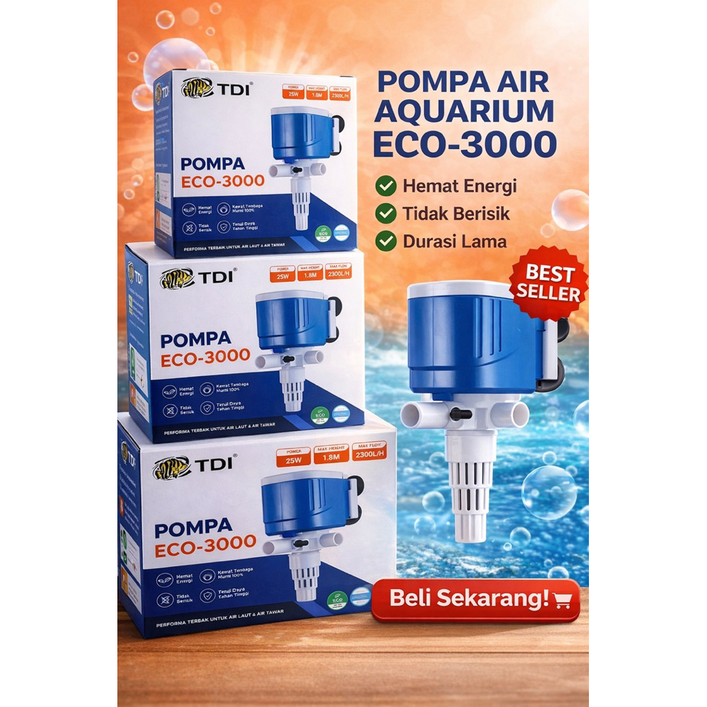 Pompa celup aquarium TDI ECO 3000 Pompa 2300 Liter/jam