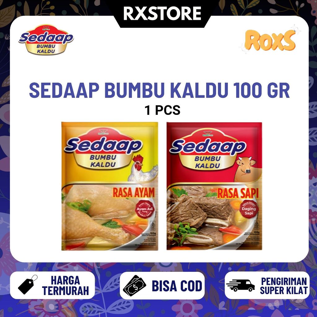 [RX] SEDAP SEDAAP BUMBU KALDU RASA AYAM SAPI 100 GRAM PENYEDAP WINGSFOOD SOP IGA BUMBU MASAK 4000 EC
