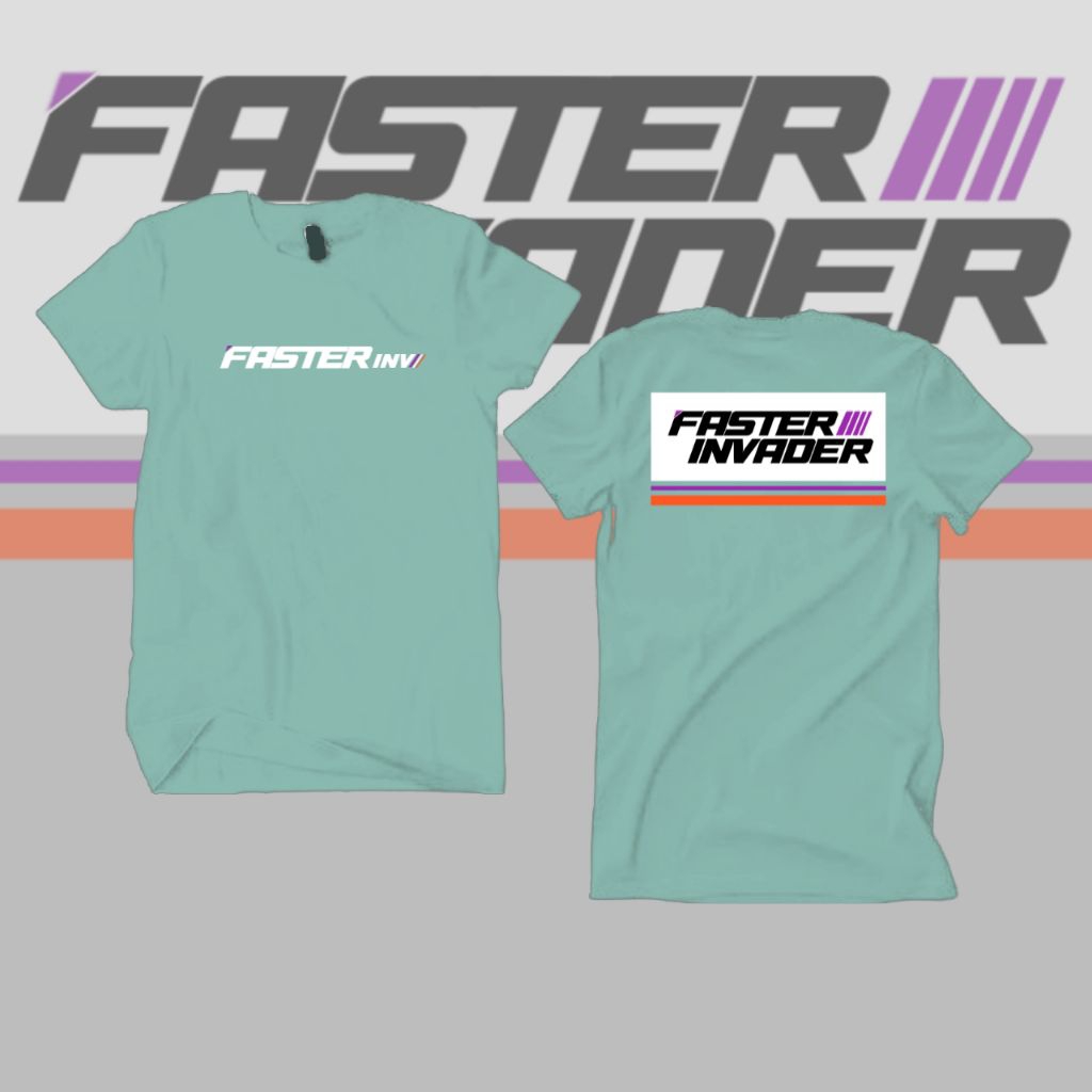 KAOS FASTER INVADER / T-SHIRT RACING / KAOS RACING FASTER INVADER / LENGAN PENDEK PRIA WANITA