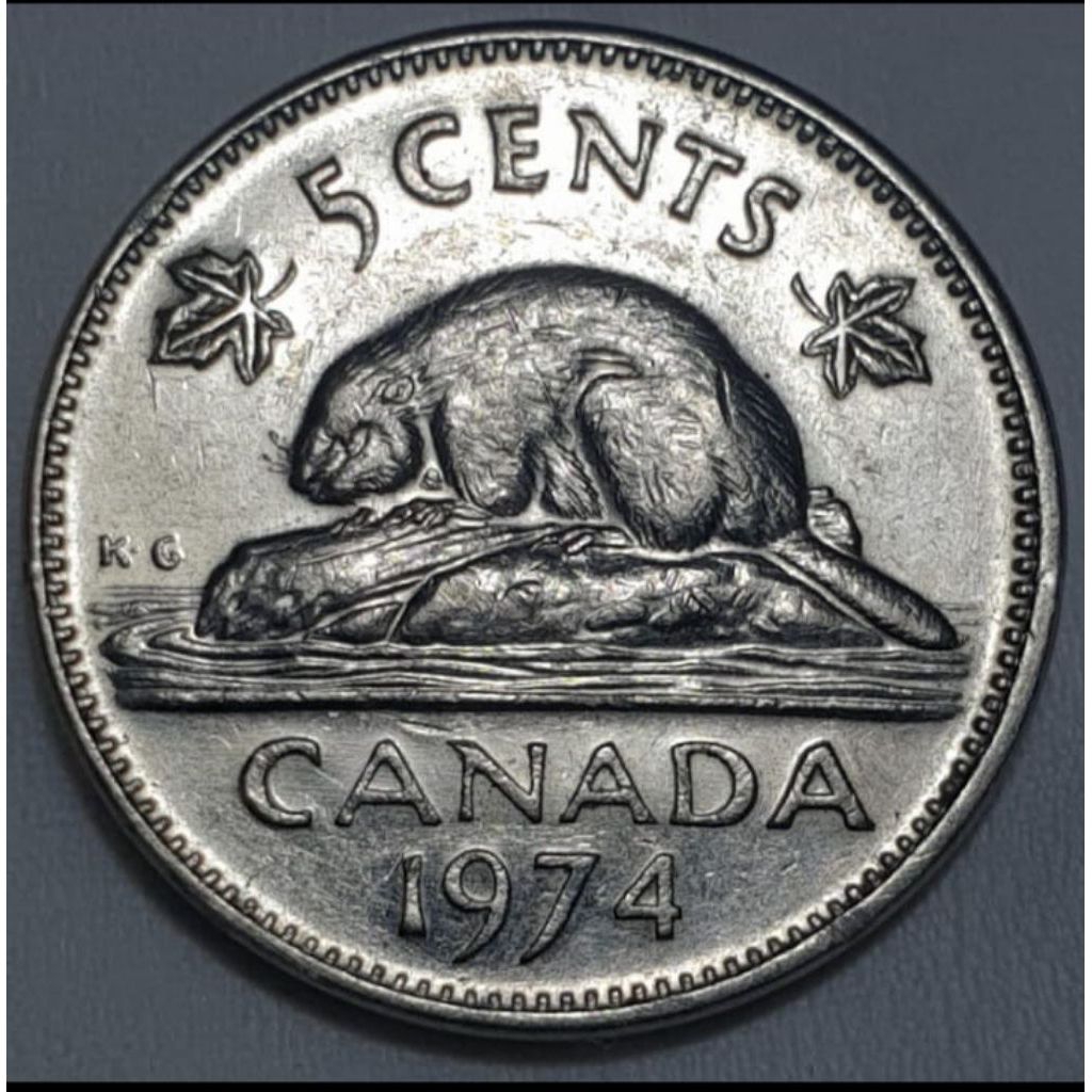 Koin 5 Cent Canada Kanada Souvenir Mahar Koleksi Uang Logam Coin Bekas Lama Unik Antik Kuno Jadul La