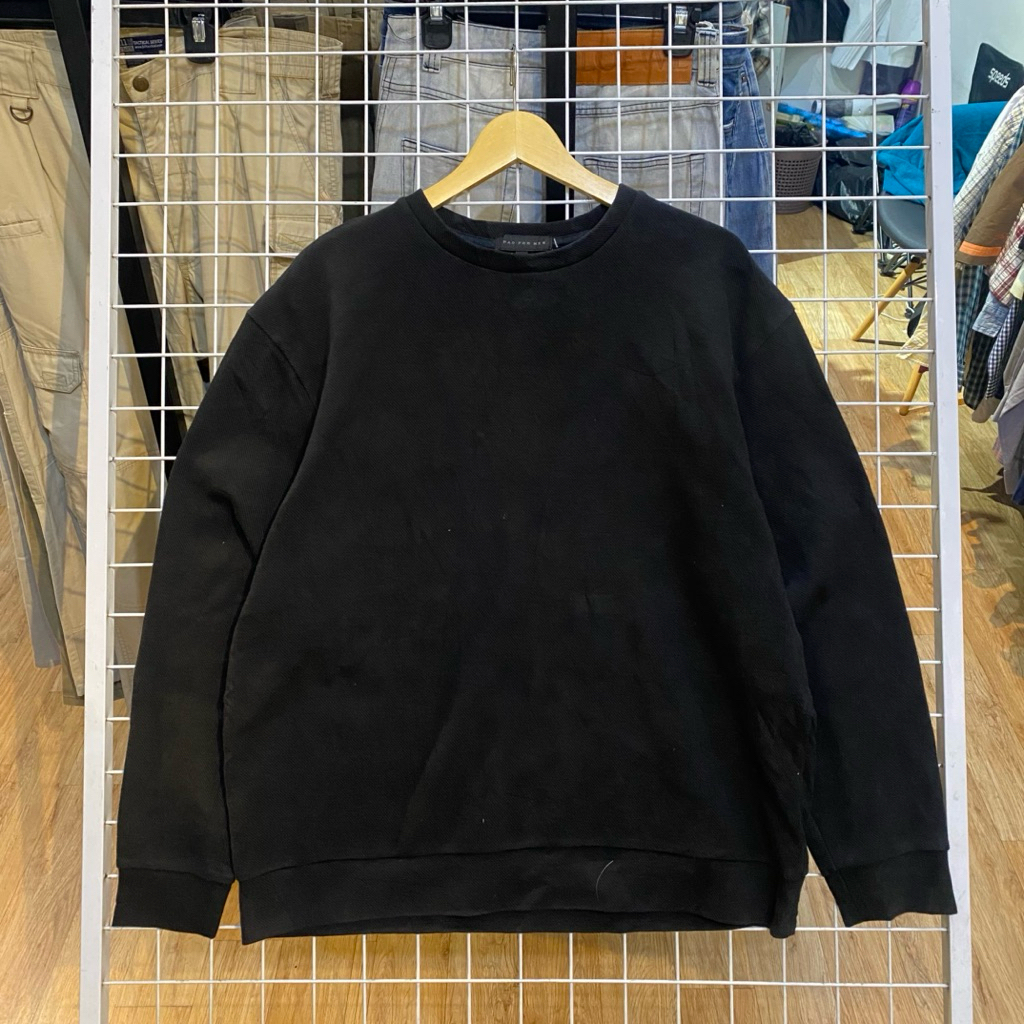 Spao For Men Basic Black Crewneck