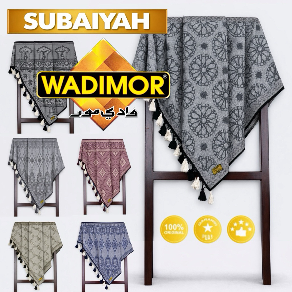 Wadimor Subaiyah Jacquard Doby Palekat Syal Dewasa Pria Santri Muslim Tenun Katun Premium Modern