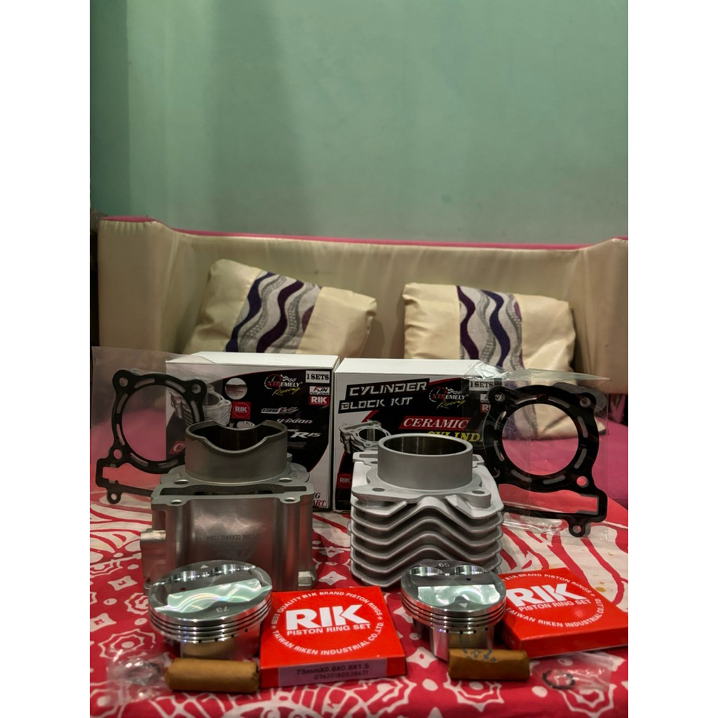 Blok bore up ceramic sirip 63,65,73 jupiter mx,vixion,r15,mx king xtr racing.