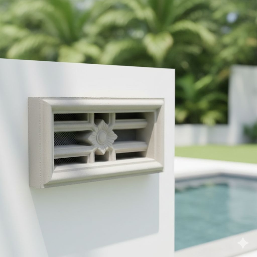 Loster Beton Minimalis Motif Bunga - Estetik & Anti Tampias