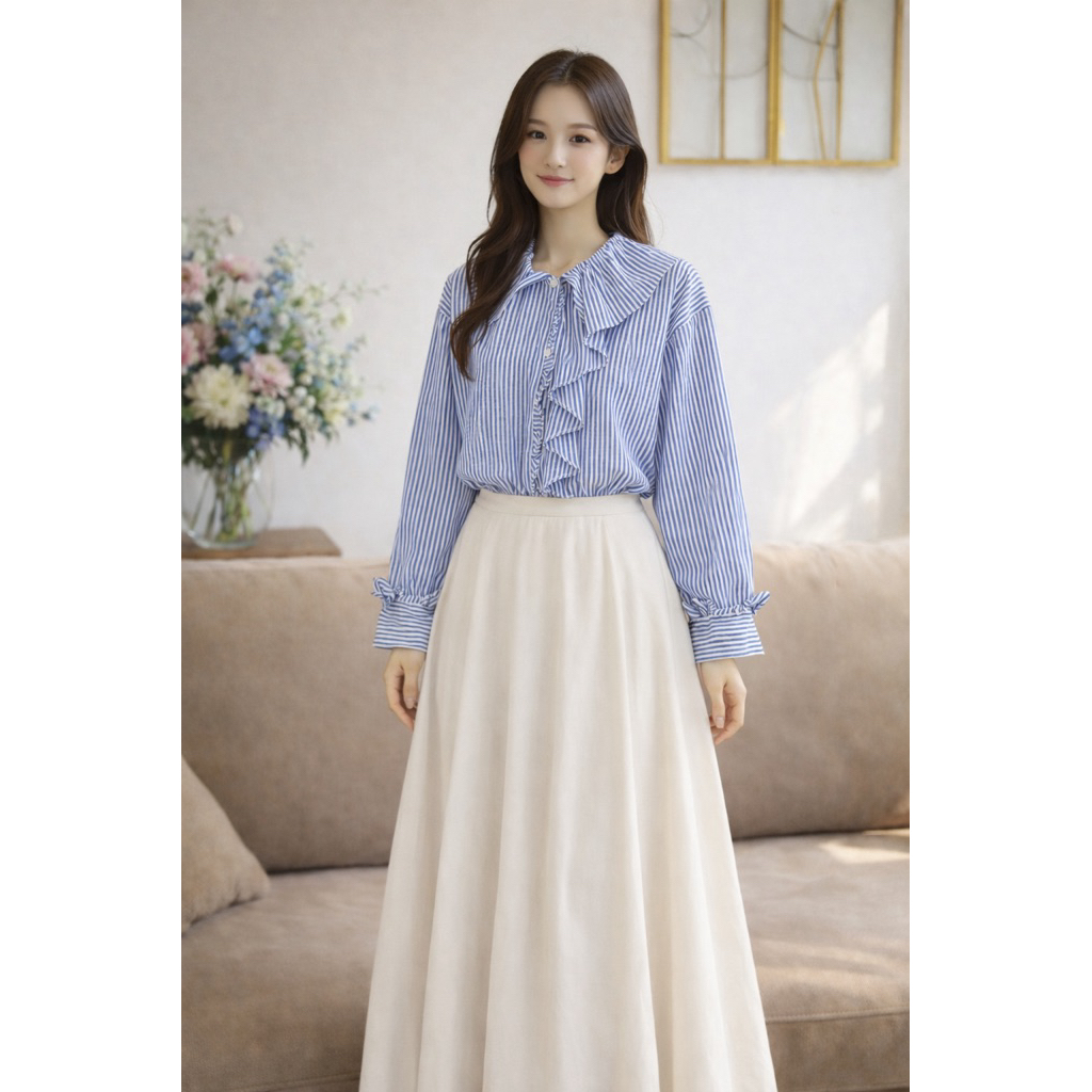 EVLOGIA - ruffle top import 083