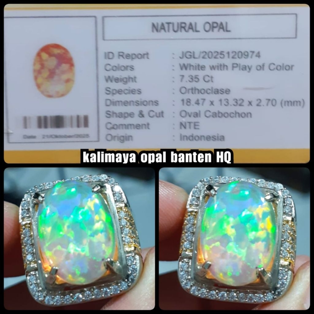 natural batu kalimaya opal super jumbo asli Banten HQ