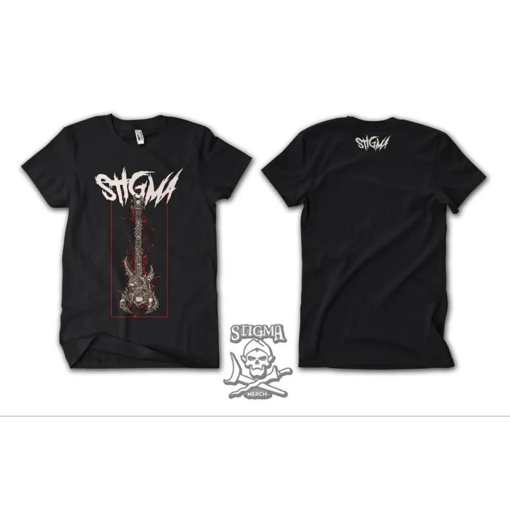 T-shirt kaos baju original STIGMA MERCH pria wanita dewasa lengan pendek bahan cotton combed reaktif