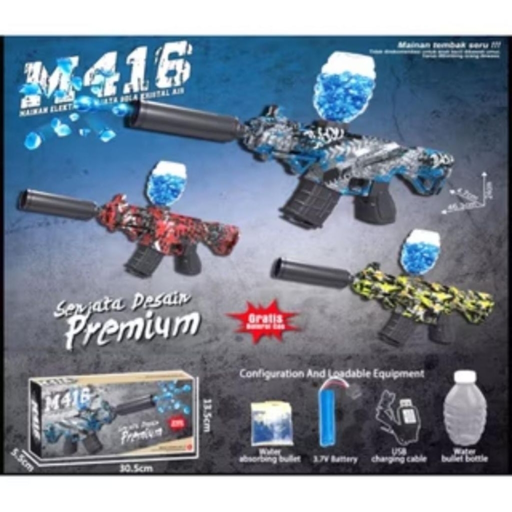 Pistol Mainan Anak M416 Water Blaster Gun Super Sharp Shooter Mainan tembakan anak laki laki / water