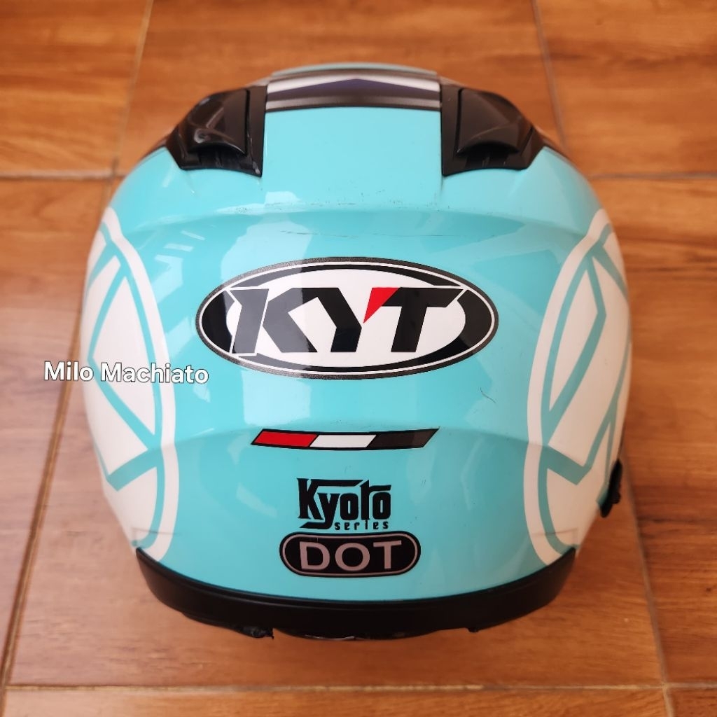 Helm KYT Kyoto Motif Aqua size L ORIGINAL SECOND
