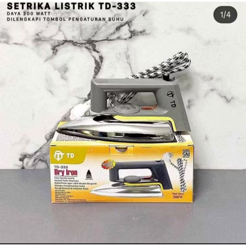 SETRIKA TD-666 DRY IRON/ setrika ya333 TERMURAH