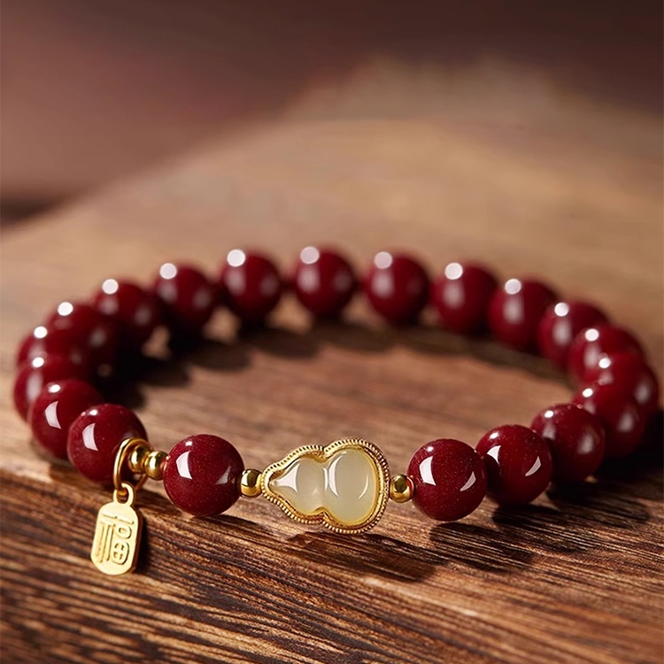 Gelang Wanita Giok Merah Cinabar Asli Pembawa Rezeki Bunga Teratai Penenang Pikiran Natural High Qua