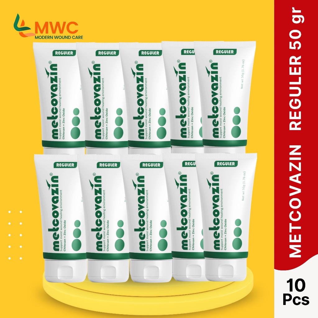 METCOVAZIN REGULER 50 gr PAKET 10 pcs | Metcovazin Salep | Metcovazin Obat Luka | Luka Bakar | Luka 