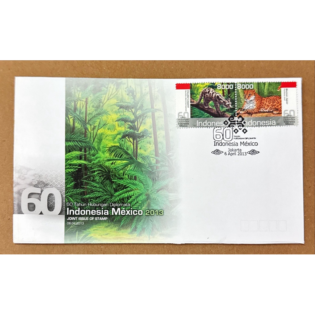 PRANGKO INDONESIA 2013 SHP JIS INDONESIA - MEXICO MINT.