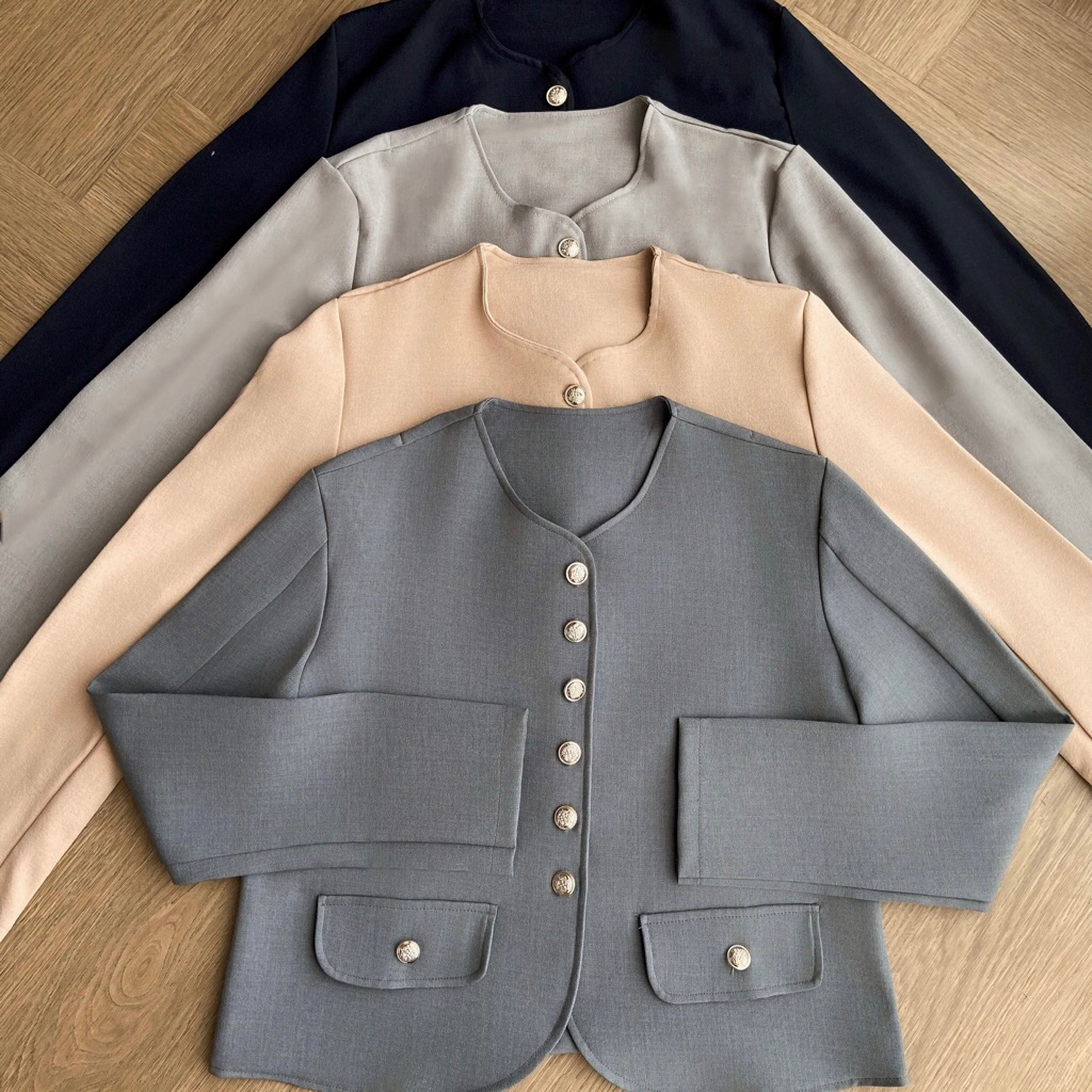 BELLA MOSA Grace Blazer Wanita Blazer Kerja Premium Blazer Atasan Formal Casual Kemeja Korea Outer B