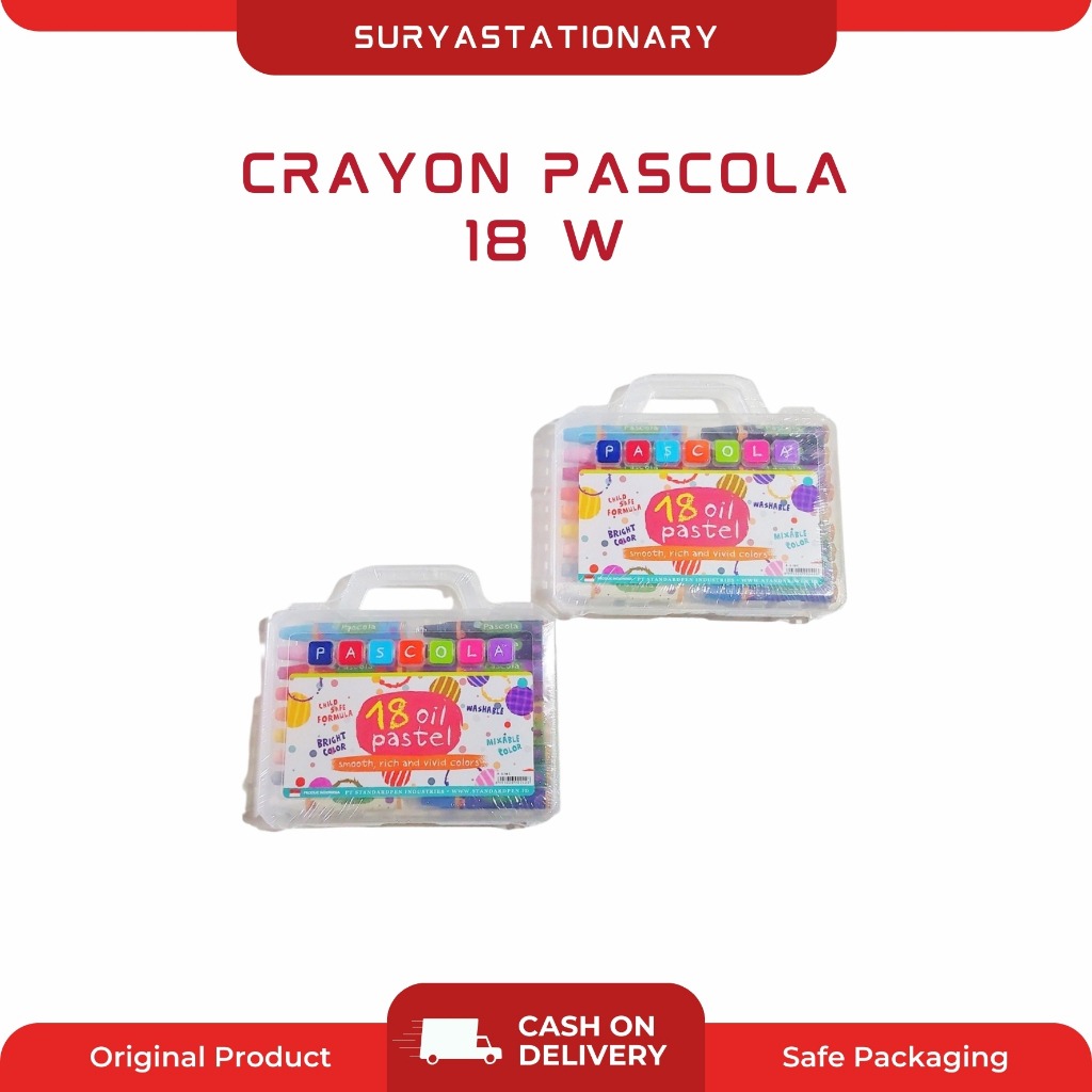 Crayon Pascola 18 W / Krayon pascola 18 Warna / Krayon Murah